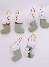 Load image into Gallery viewer, Winter Wonderland - Sage Stocking (Small Dangle)
