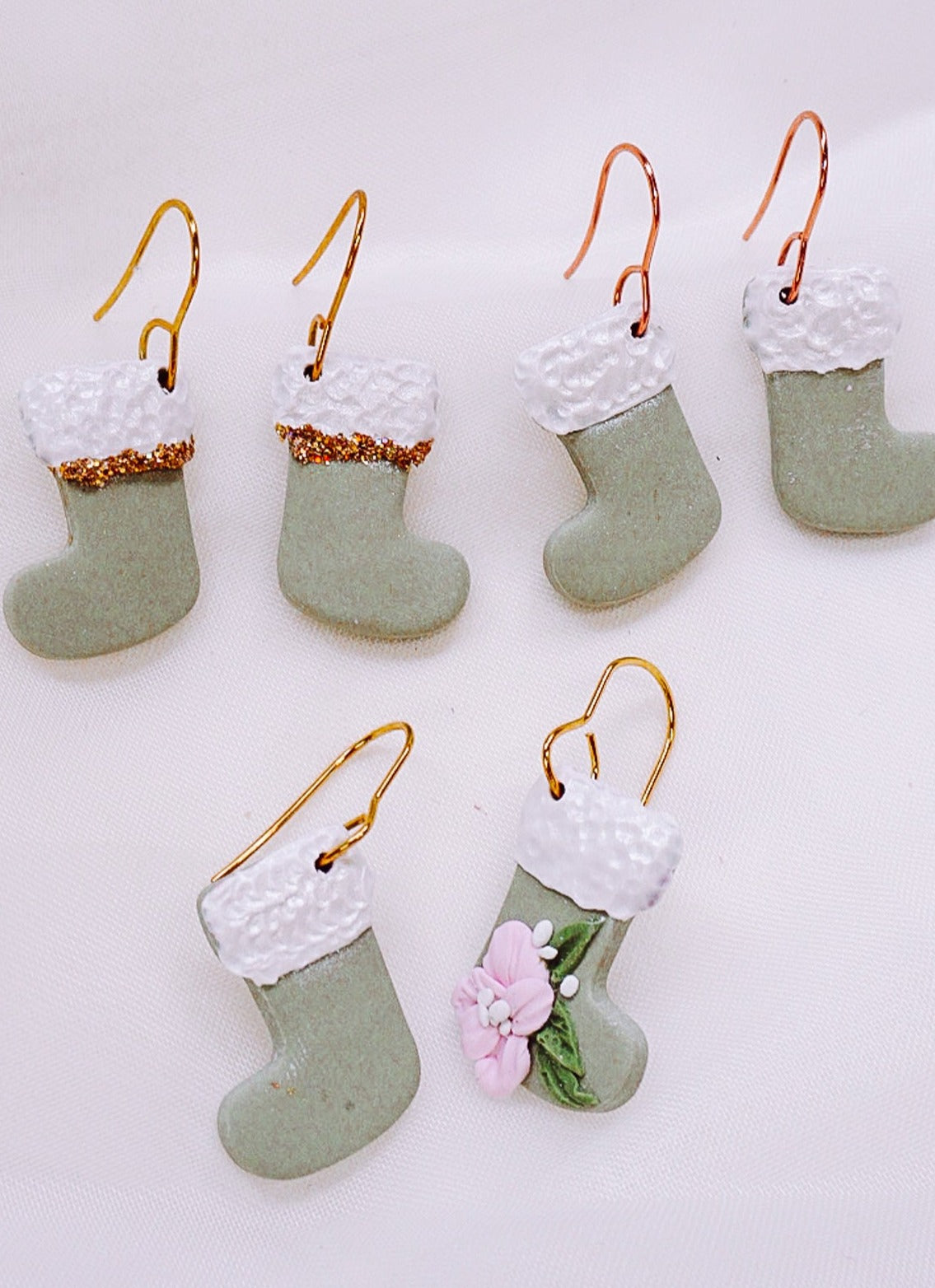 Winter Wonderland - Sage Stocking (Small Dangle)