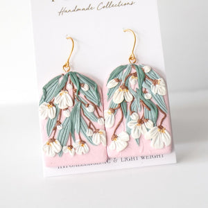 White Magnolia Earrings